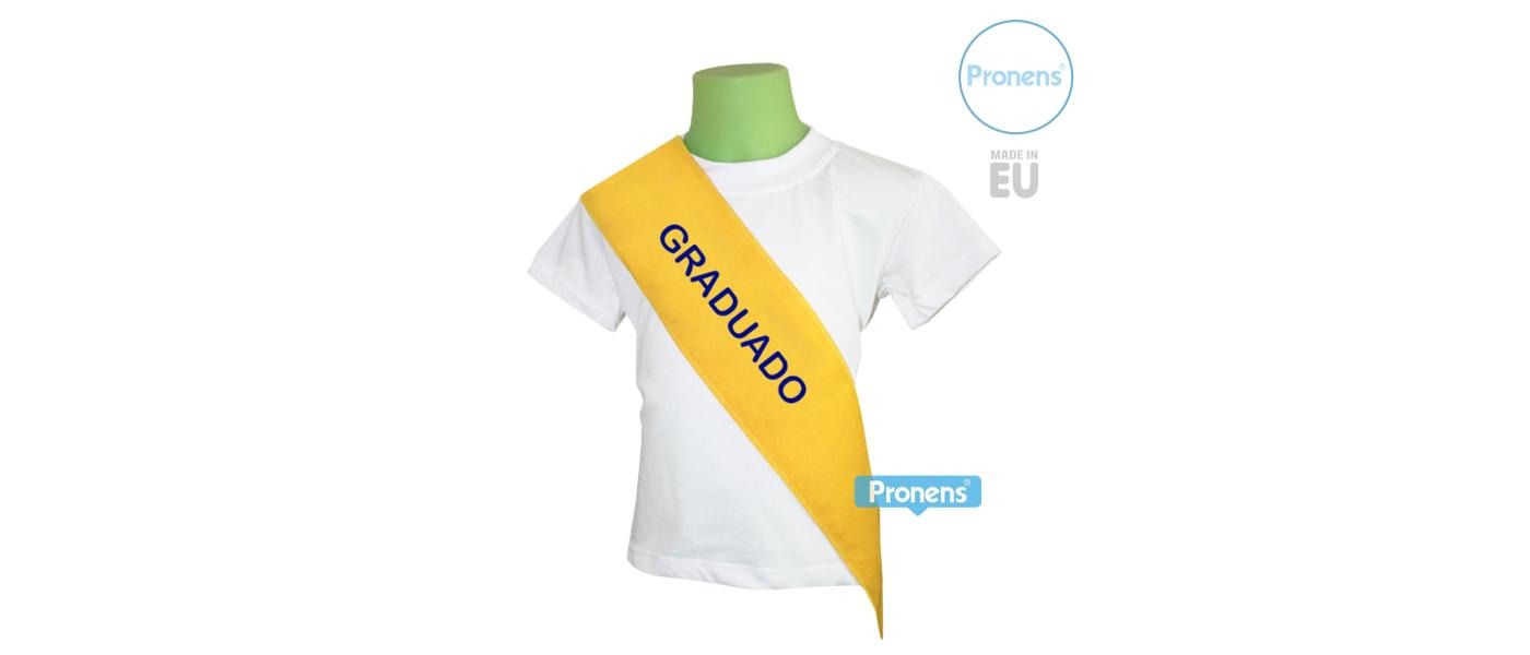 Yellow children's graduation sash - Nursery children's graduation sashes