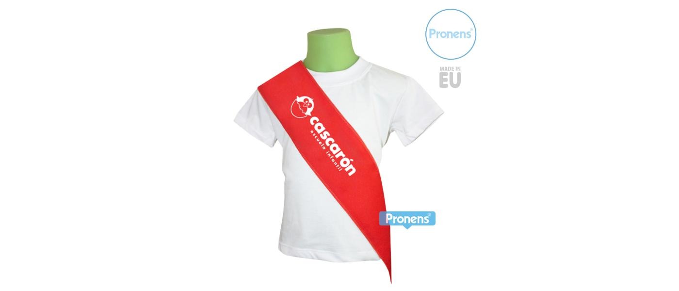 Children's red graduation band - Children's graduation bands Pronens