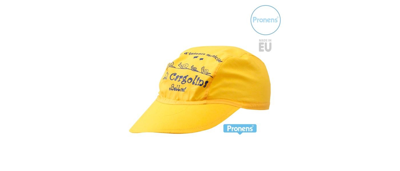 Fabricante de gorras infantiles personalizadas para guarderías y escuelas infantiles amarillo