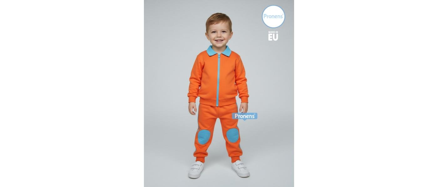 Fabricante de chandals personalizados para uniformes guardería escuela infantil con cremallera - naranja turquesa