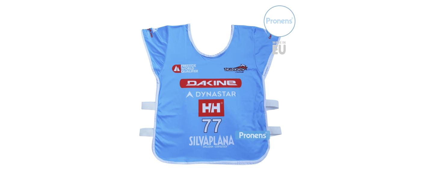 Fabricante Petos Dorsal Freeride Freestyle esquí y snowboard Halfpipe personalizados para competiciones y clubs