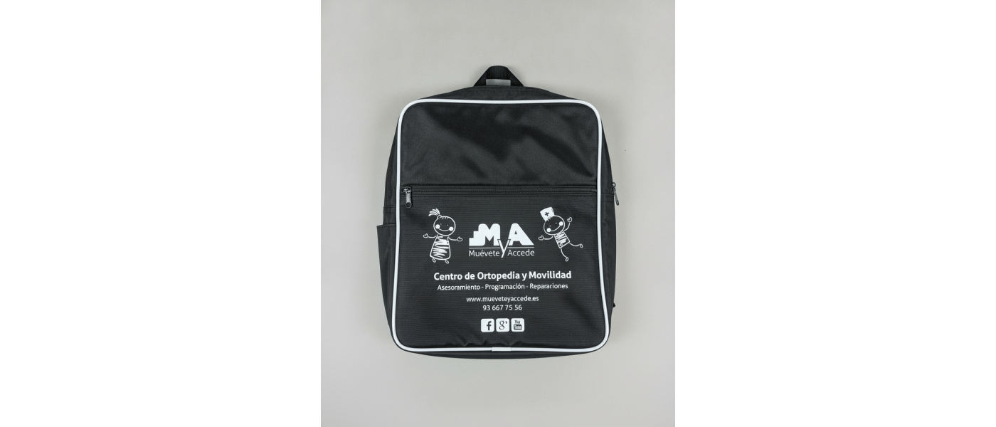 Bolsas de transporte adaptadas para sillas de ruedas personalizadas para tiendas de ortopedia y geriátricos - Ortopedia Muévete y accede
