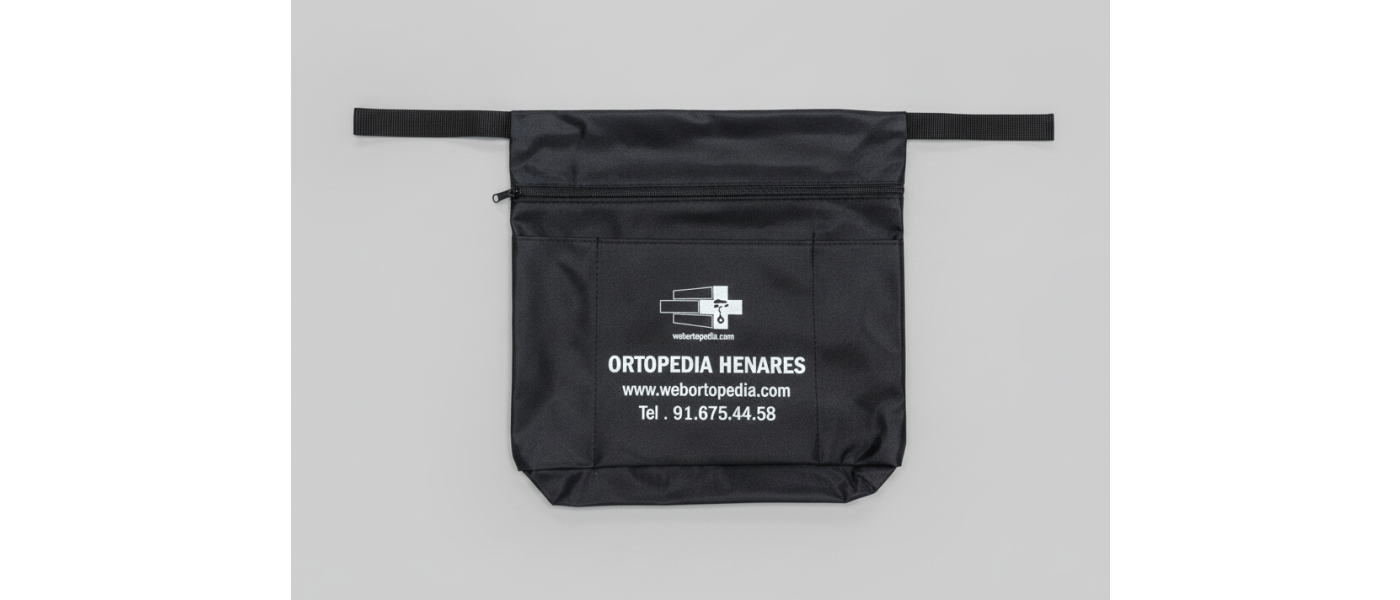 Fabricante bolsa para silla de ruedas con logo - Ortopedia Henares