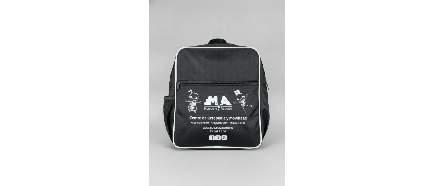 Fabricante de bolsas y mochilas adaptadas para sillas de ruedas personalizadas ortopedia y geriatría