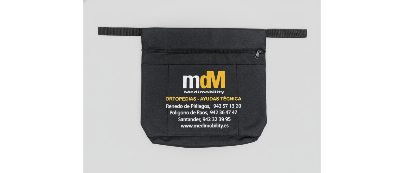 Fabricante bolsa para silla de ruedas con logo - Ortopedia Medimobility