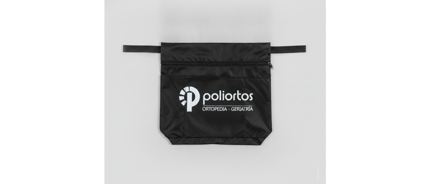 Bolsas de transporte adaptadas para sillas de ruedas personalizadas para tiendas de ortopedia y geriátricos - Ortopedia Poliortos