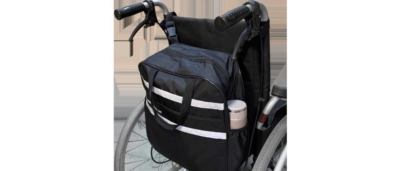 Fabricante bolsa mochila transporte con asa de mano para silla de ruedas con logo - Ortopedia SKU509