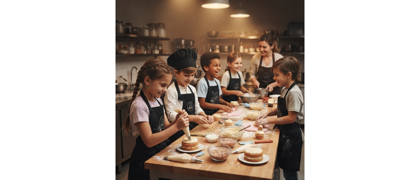 Fabricante delantal infantil personalizado para talleres infantiles de manualidades y cocina - taller pasteles