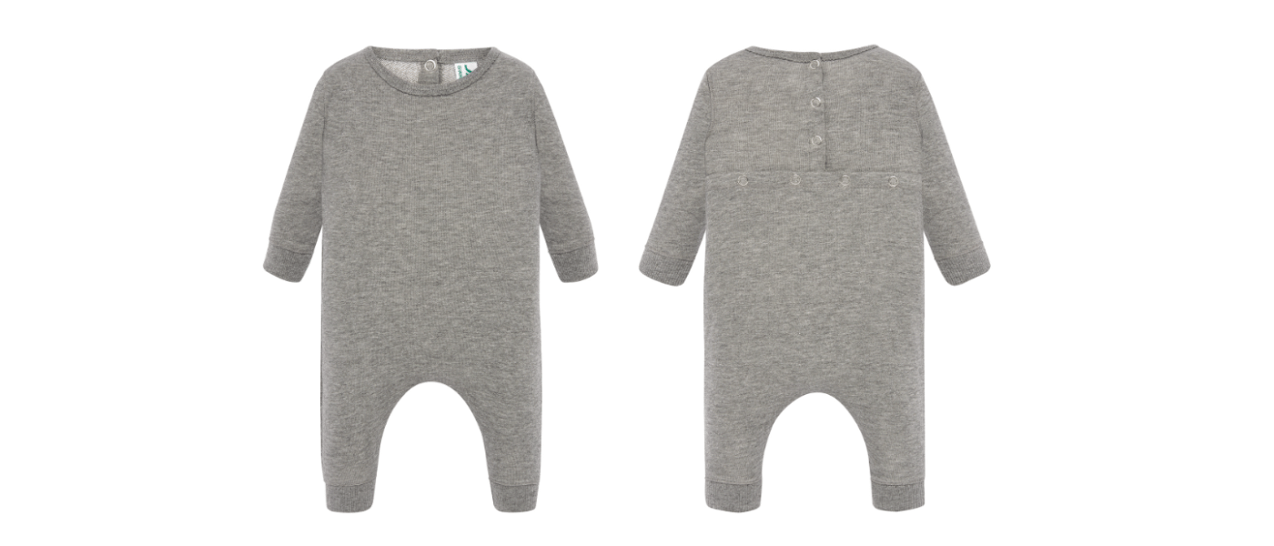 Fabricante body pelele playsuit para bebé personalizado - gris