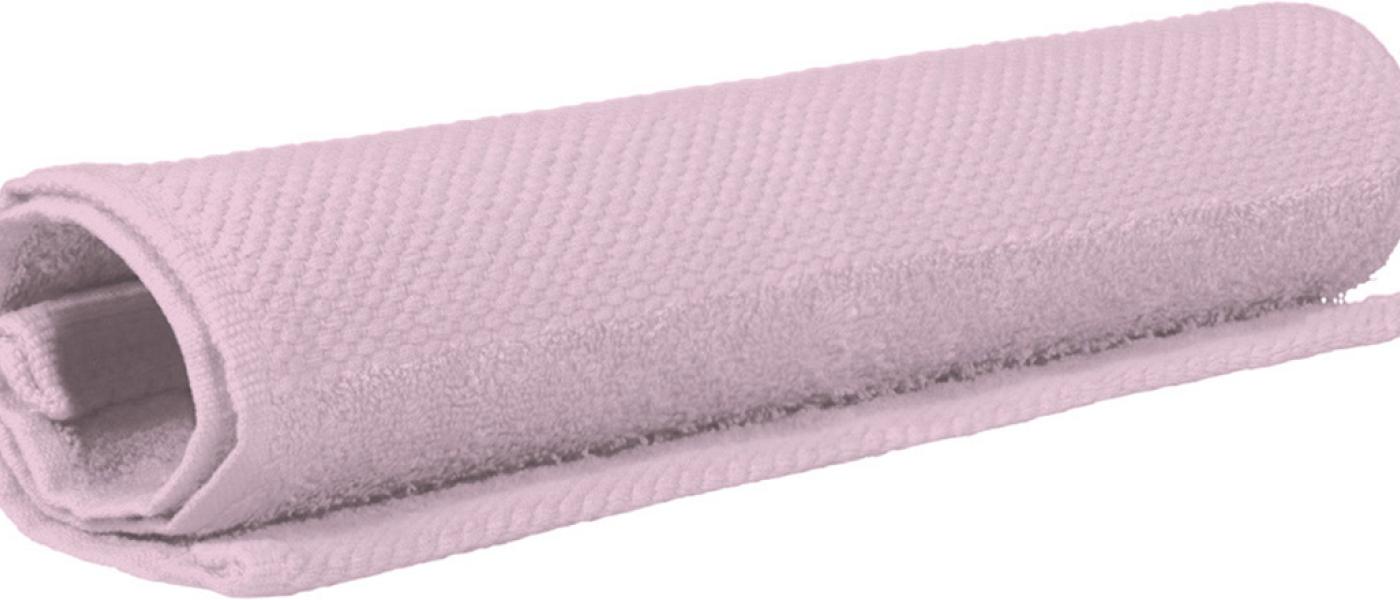 Fabricante toalla guardería personalizada con logo bordado y cinta colgar - rosa